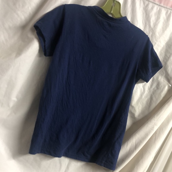 Girls 14/16 large blue v neck t-shirt euc - Picture 8 of 10
